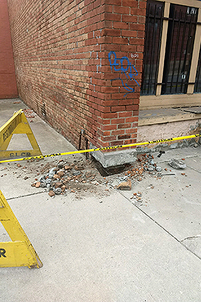 29 South Erie Street corner concrete before foundation