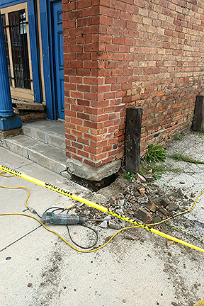 29 South Erie Street foundation corner wall