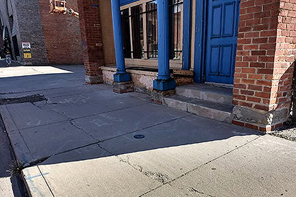 29 South Erie Street sidewalk foundation