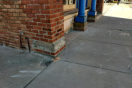 29 South Erie Street sidewalk foundation corner