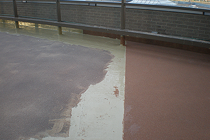 GLCR Edison Deck Restoration deck sealant in progress toledo downtown
