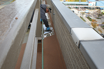 GLCR Edison Deck Restoration finished liquid railing and wall toledo downtown