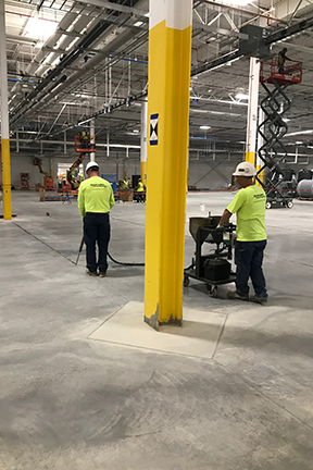 GLCR First Solar floor sealant floor with pole