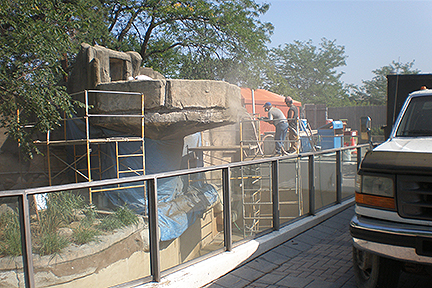 GLCR Gunite zoo marathon exhibit restoration