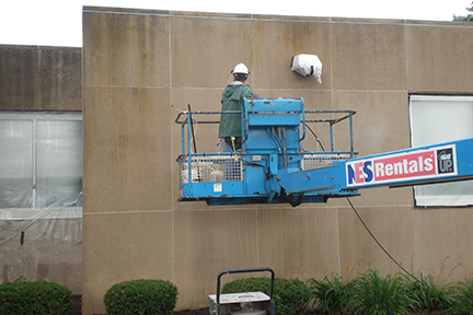GLCR Limestone clean Kent library wall restoration repair