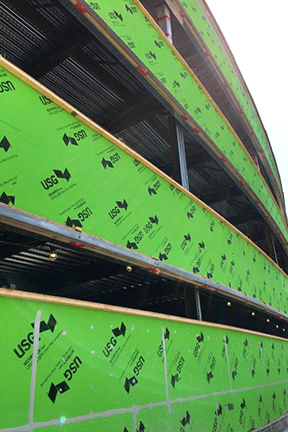 GLCR Mercy Perrysburg building curved wall