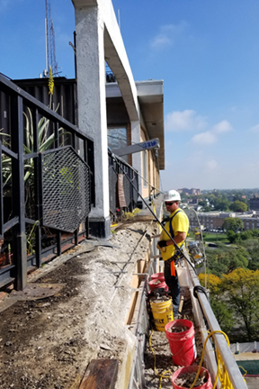 Great Lakes Concrete Restorations upper deck repairs executive towers