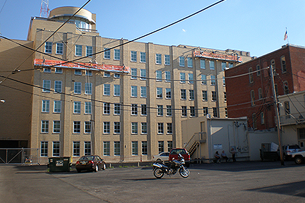 Masonry Restoration Marathon Select scaffolding building side 2