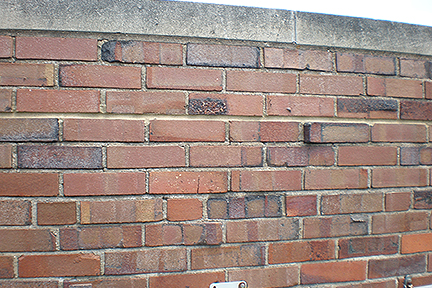 Otttawa Hills Tuck pointing Bldg H wall