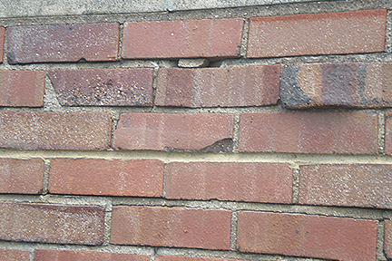 Otttawa Hills Tuck pointing Bldg H wall view 2